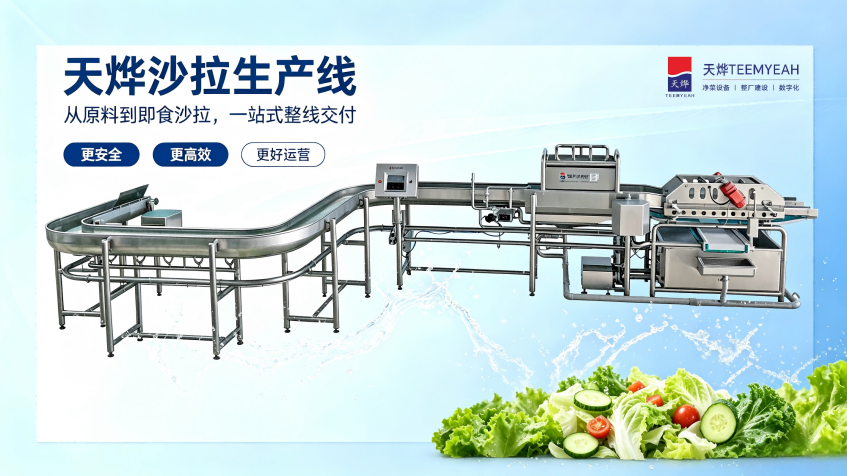 即食沙拉生产线设备选型——8大环节技术参数与配置要点